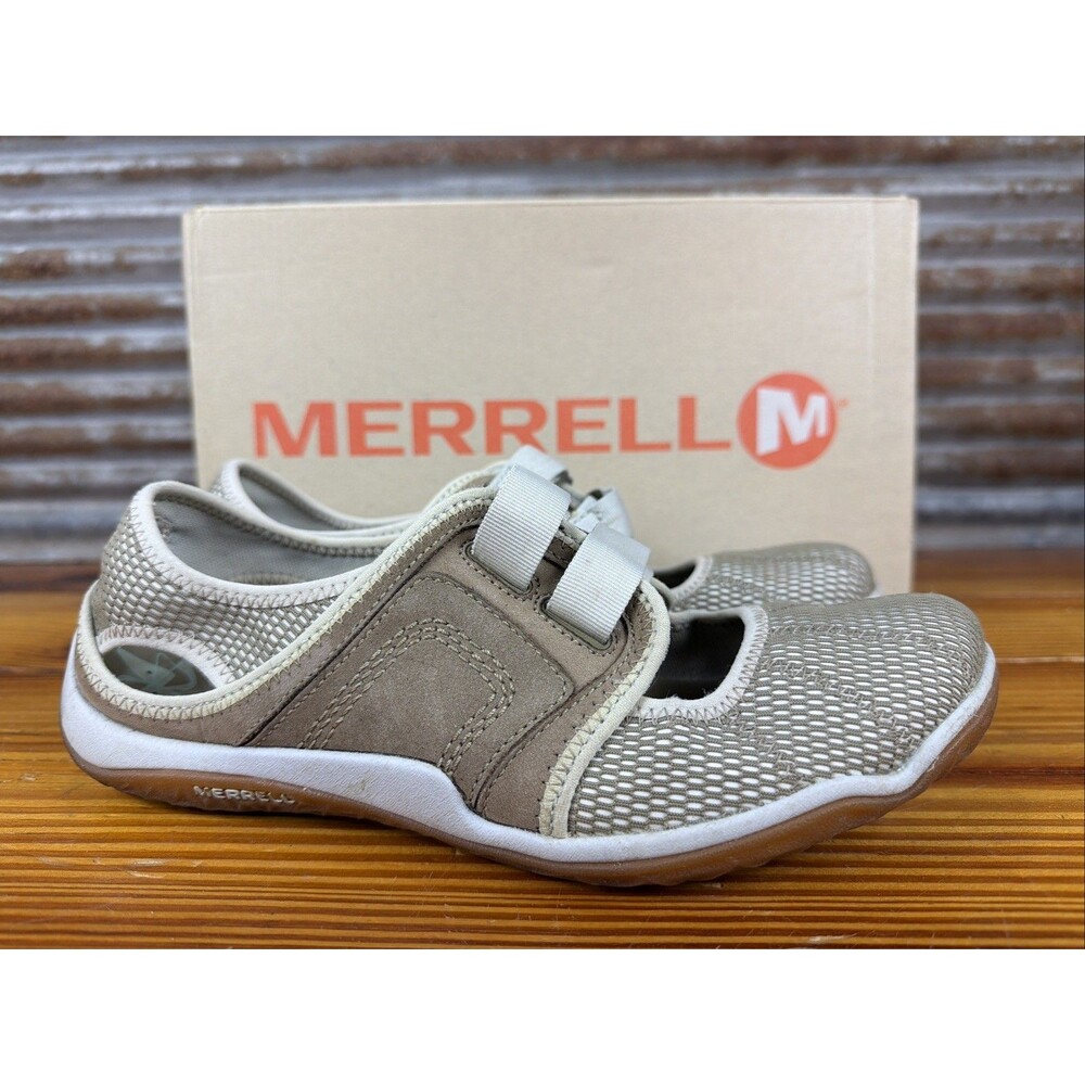 Merrell Lorelei MJ Deep Tan Mesh Mary Jane Hook & Loop Shoes Size 8